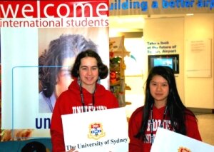 iSPOC Volunteers await International Students touching down